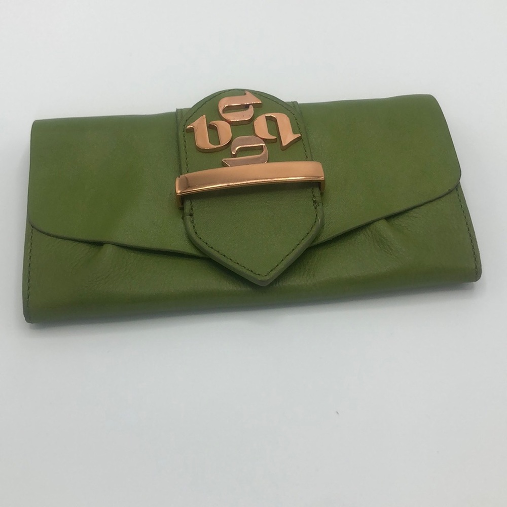 Ted Baker Wallet in Lime Green/Rose Gold